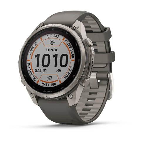 Garmin Fenix 9 Pro-Solar Titanium Pebble Grey Watch With InReach Connectivity