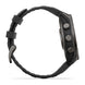 A rugged black smartwatch shown from the side profile against a clean white background.