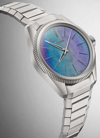 Oris ProPilot X Calibre 400 Laser Watch with lasered titanium dial, titanium strap, titanium case