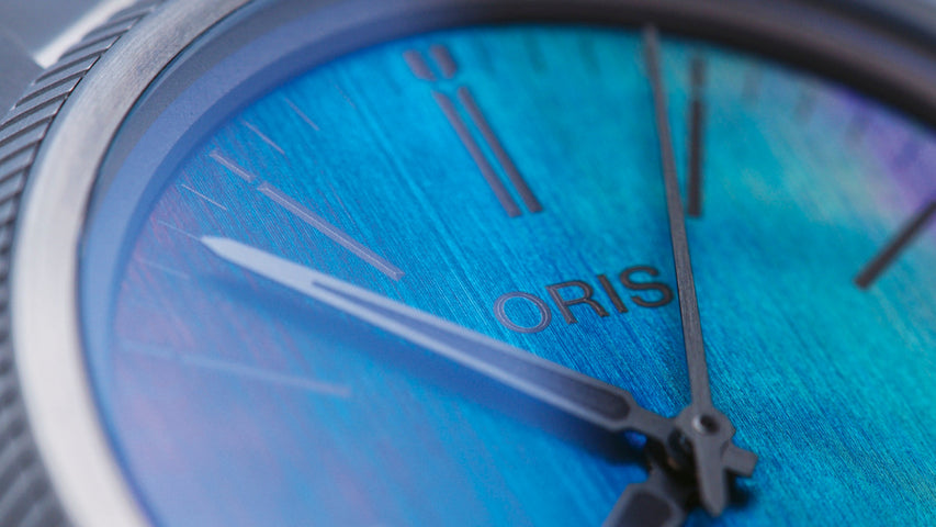 Oris ProPilot X Calibre 400 Laser Watch with lasered titanium dial, titanium strap, titanium case