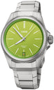 Oris ProPilot x Kermit Edition Watch with green dial, titanium strap, titanium case