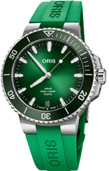 Oris Aquis Date Calibre 400 43.5mm Watch with green dial, steel bracelet, steel case