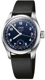 Oris Big Crown Pointer Date Calibre 403 Leather Watch with blue dial, leather strap, steel case