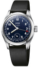 Oris Big Crown Pointer Date Calibre 403 Leather Watch with blue dial, leather strap, steel case