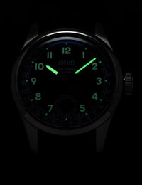 Oris Big Crown Pointer Date Calibre 403 Leather Watch with blue dial, leather strap, steel case