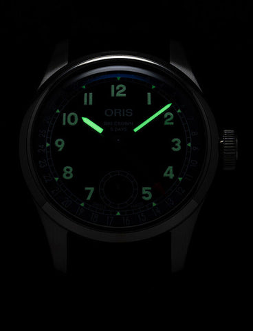 Oris Big Crown Pointer Date Calibre 403 Leather Watch with blue dial, leather strap, steel case