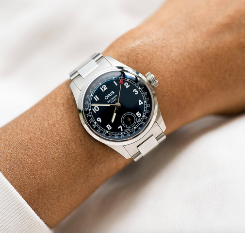 Oris Big Crown Pointer Date Calibre 403 Midnight Blue Watch with steel bracelet, steel case