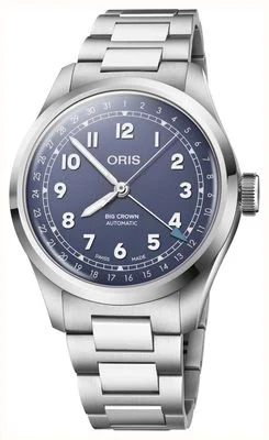 Oris Big Crown Pointer Date Calibre 403 Midnight Blue Watch with steel bracelet, steel case