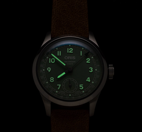 Oris Big Crown Pointer Date Calibre 403 Green Watch with leather strap, steel case