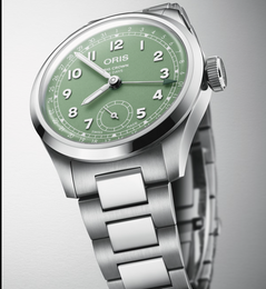 Oris Big Crown Pointer Date Calibre 403 Green Watch with steel bracelet, steel case