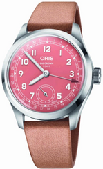 Oris Big Crown Pointer Date Calibre 403 Terracotta Watch with leather strap, steel case