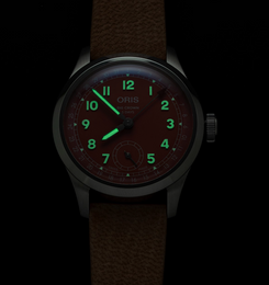 Oris Big Crown Pointer Date Calibre 403 Terracotta Watch with leather strap, steel case