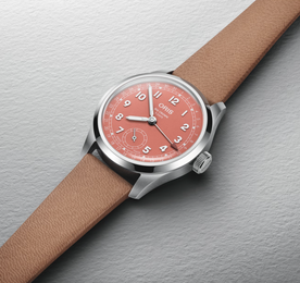 Oris Big Crown Pointer Date Calibre 403 Terracotta Watch with leather strap, steel case