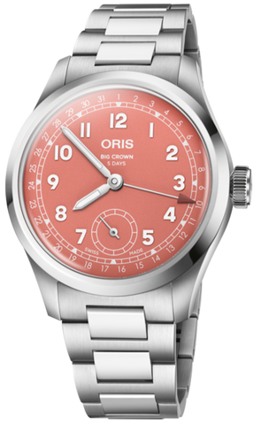Oris Big Crown Pointer Date Calibre 403 Terracotta Watch with steel bracelet, steel case