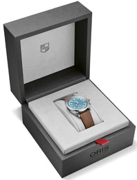 Oris Big Crown Calibre 473 Watch with blue dial, leather strap, steel case