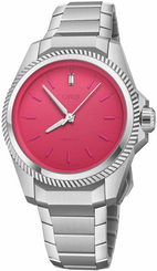 Oris ProPilot X Miss Piggy Edition Watch with pink dial, steel bracelet, steel case