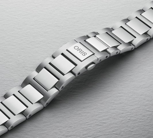 Oris Big Crown Beige Watch with steel bracelet, steel case