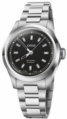 Oris Big Crown Diamond Black Watch with steel bracelet, steel case