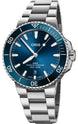 Oris Aquis Date 41.5mm Watch with blue dial, steel bracelet, steel case