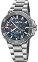 Oris Aquis Date Upcycle 41.5mm Watch with multicoloured dial, steel bracelet, steel case