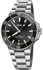 Oris Aquis Date 41.5mm Watch with black dial, steel bracelet, steel case