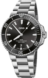 Oris Aquis Date 41.5mm Watch with black dial, steel bracelet, steel case
