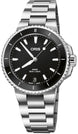 Oris Aquis Date 36.5mm Watch with black dial, steel bracelet, steel case