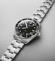 Oris Divers Date Watch with black dial, steel bracelet, steel case