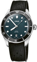 Oris Divers Date Watch with blue dial, steel bracelet, steel case
