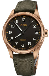 Oris Big Crown ProPilot Big Date Bronze Watch with black dial, textile strap