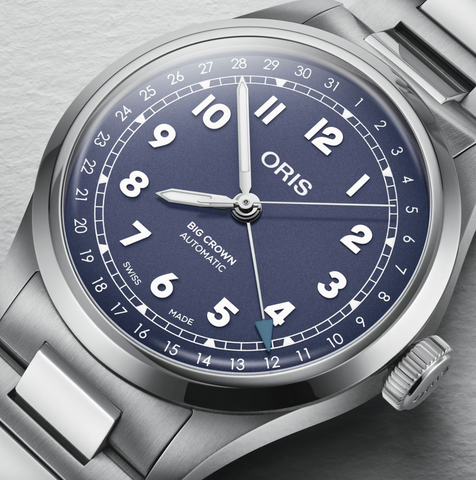 Oris Big Crown Pointer Date Lilac Watch with steel bracelet, steel case