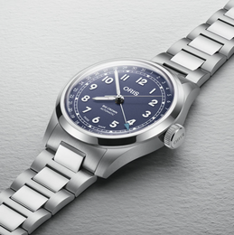 Oris Big Crown Pointer Date Lilac Watch with steel bracelet, steel case