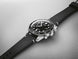 Oris Divers Sixty Five Chronograph Watch with black dial, leather strap, steel case