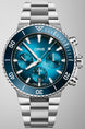 Oris Aquis Chronograph Watch with blue dial, steel bracelet, steel case