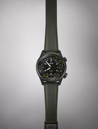Oris ProPilot Altimeter Feet Watch with black dial, textile strap, titanium pvd case
