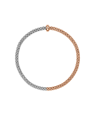 Fope 18ct Rose & White Gold Bicolour Diamond Flex'it Bracelet
