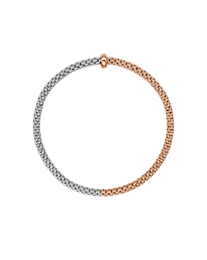 Fope 18ct Rose & White Gold Bicolour Diamond Flex'it Bracelet
