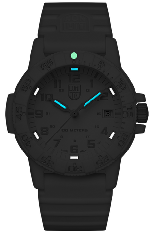 Luminox Sea Turtle 0300 Series Watch XS.0307.WO - luminous dial view