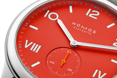 Nomos Glashutte Club Campus 38 Nonstop Red Sapphire Crystal Watch