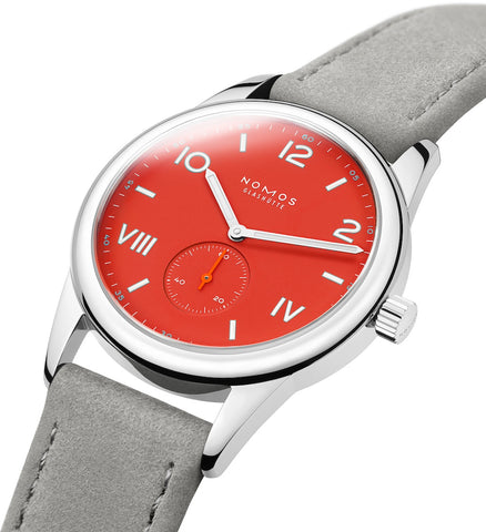 Nomos Glashutte Club Campus 38 Nonstop Red Sapphire Crystal Watch