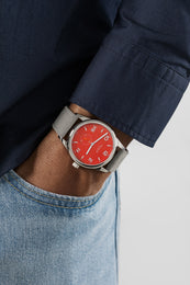 Nomos Glashutte Club Campus 38 Nonstop Red Sapphire Crystal Watch