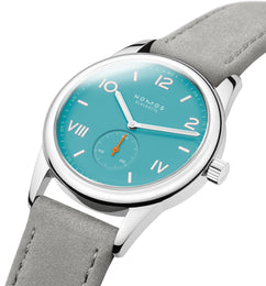Nomos Glashutte Club Campus 38 Endless Blue Sapphire Crystal Watch