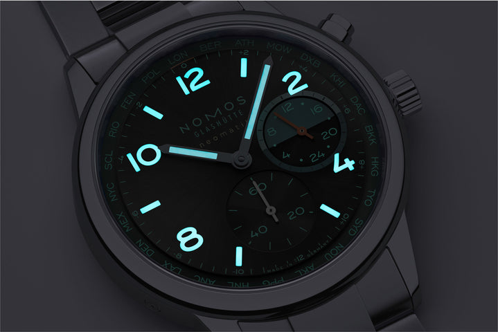 Nomos Glashutte Club Sport Neomatik Worldtimer Trace Limited Edition Watch