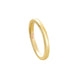Gold ring with a small pink heart on a white background