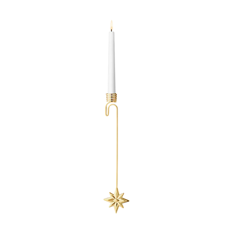 Georg Jensen Christmas Collection 2024 18ct Yellow Gold Plated Star Candleholder