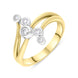 18ct Yellow and White Gold 0.21 5 Stone Diamond Row Bubble Ring