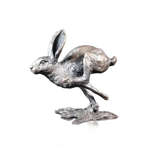 Art In Bronze Small Hare Running Figurine