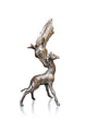 Art In Bronze Giraffe Mother & Calf Figurine