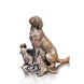 Art In Bronze Labrador with Puppies Figurine