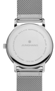 Junghans Milano Solar Watch with black dial, steel bracelet, steel case